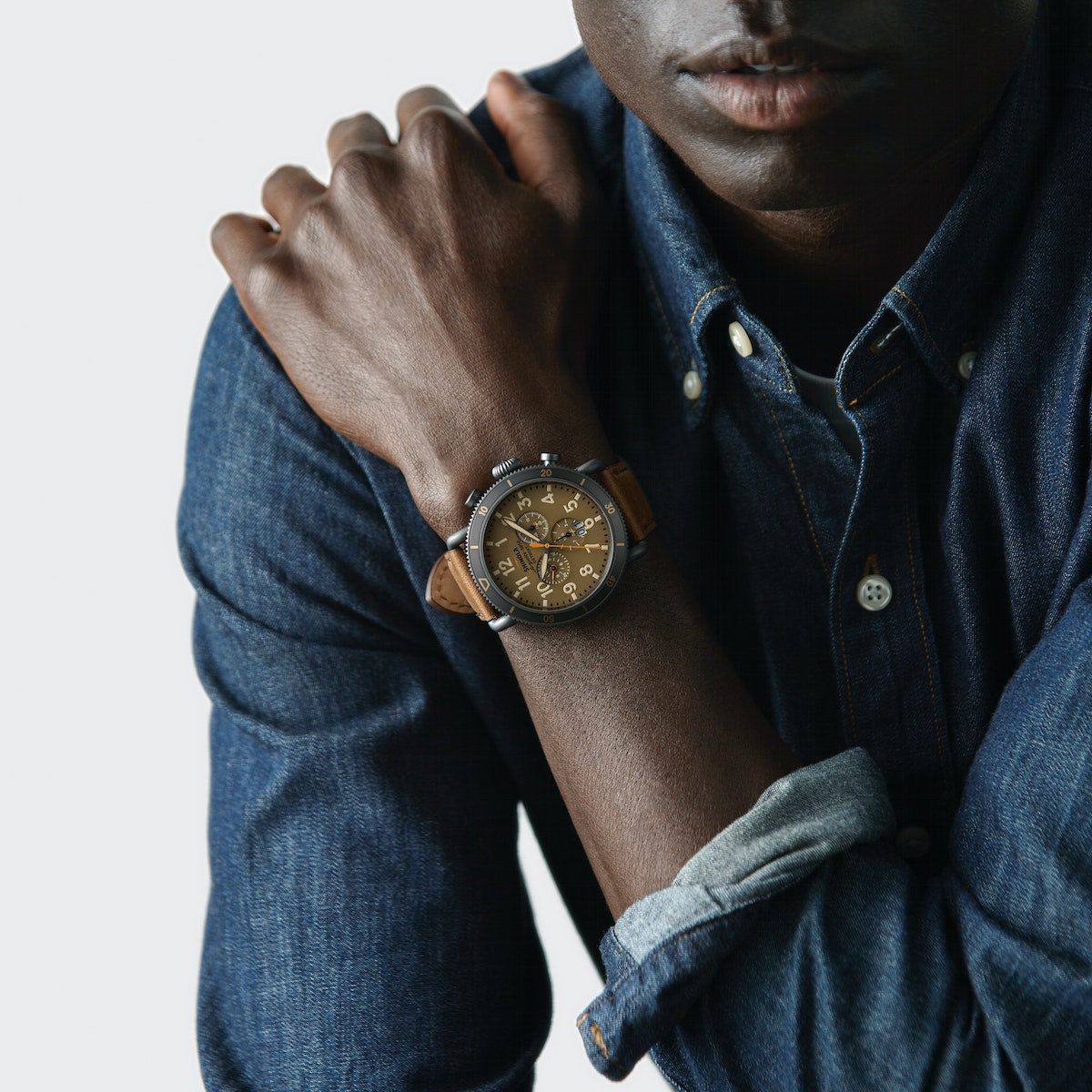 THE RUNWELL SPORT CHRONO 48MM | Dark Camel