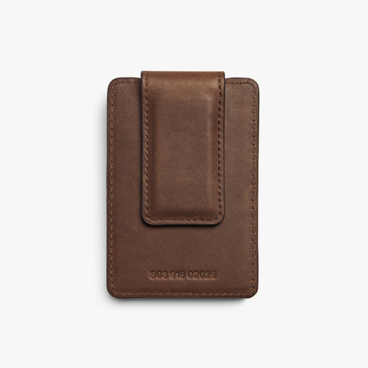 MAGNETIC MONEY CLIP CARD WALLET | Medium Brown