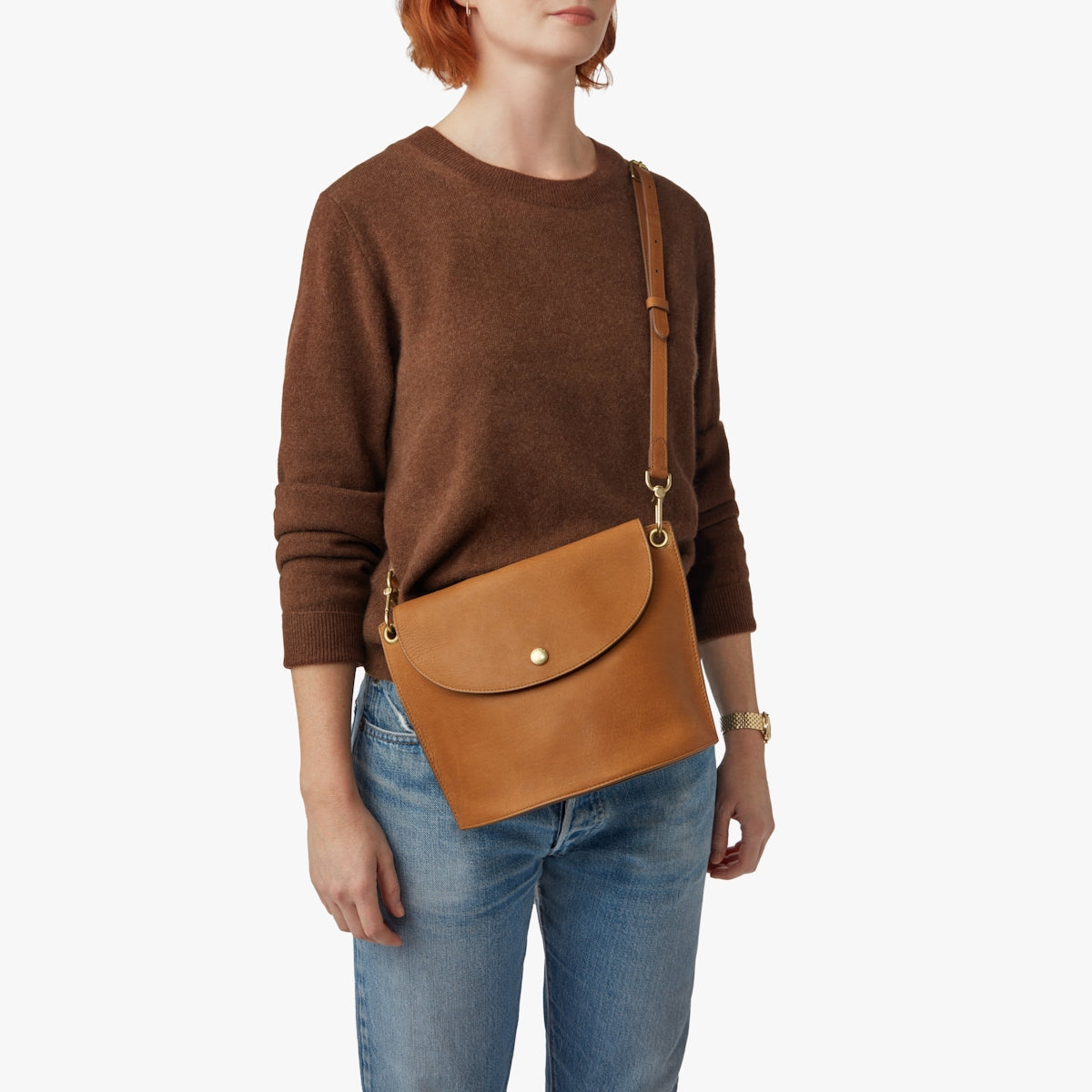 CONVERTIBLE BIRDY BUCKET BAG | Natural Leather