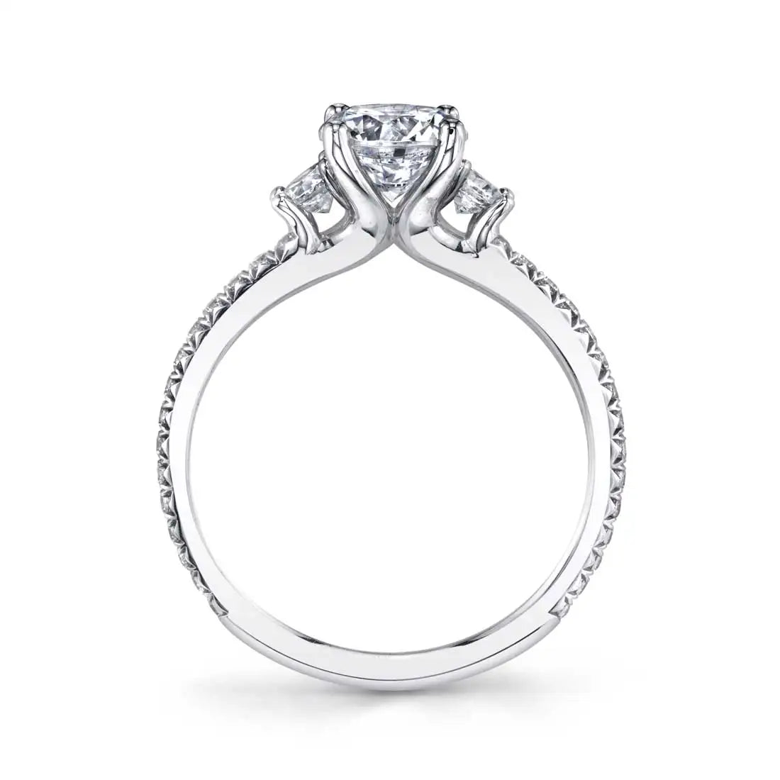 Eloise | 14kt White Gold Classic Three Stone Diamond Engagement Ring