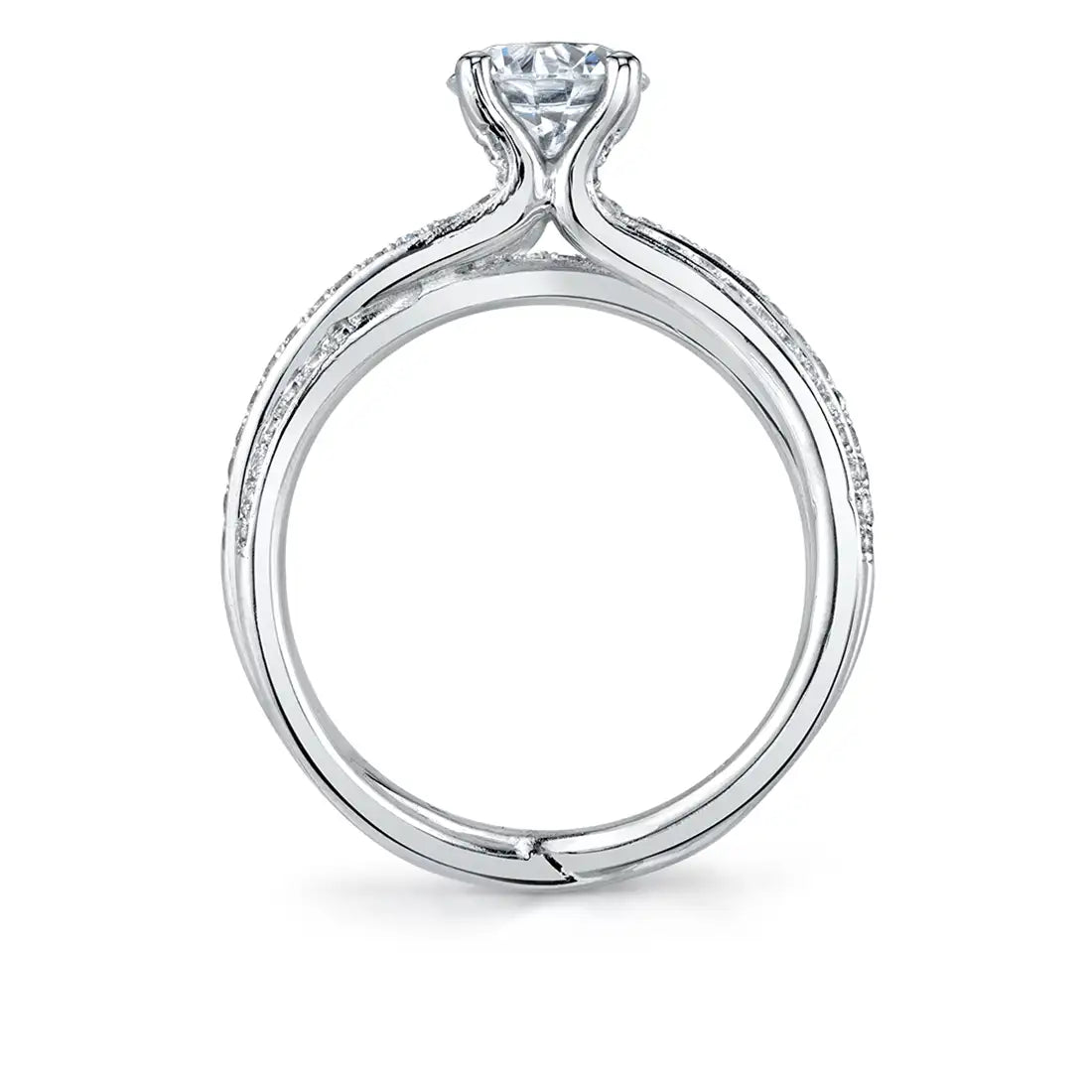 Aleene | 14kt White Gold Split Band Diamond Engagement Ring