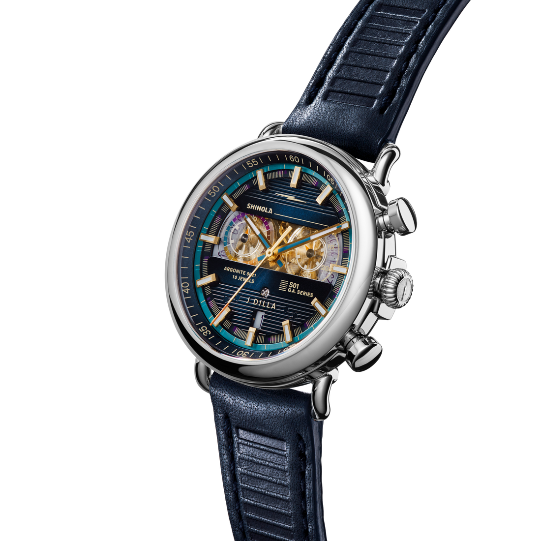J Dilla Runwell Chronograph Watch | Midnight Blue