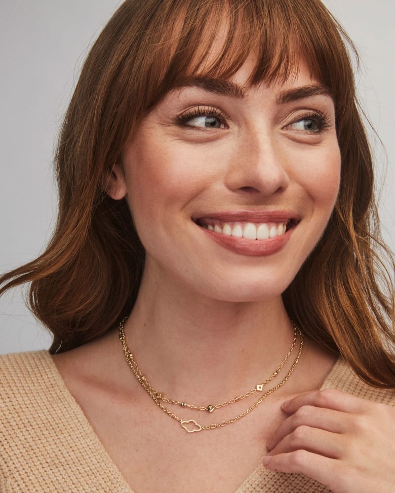 Abbie Multi Strand Necklace in Gold