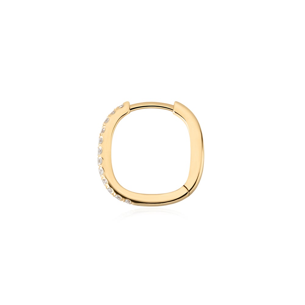 IMAN | Lab-Grown Diamond Paperclip Huggie Hoop