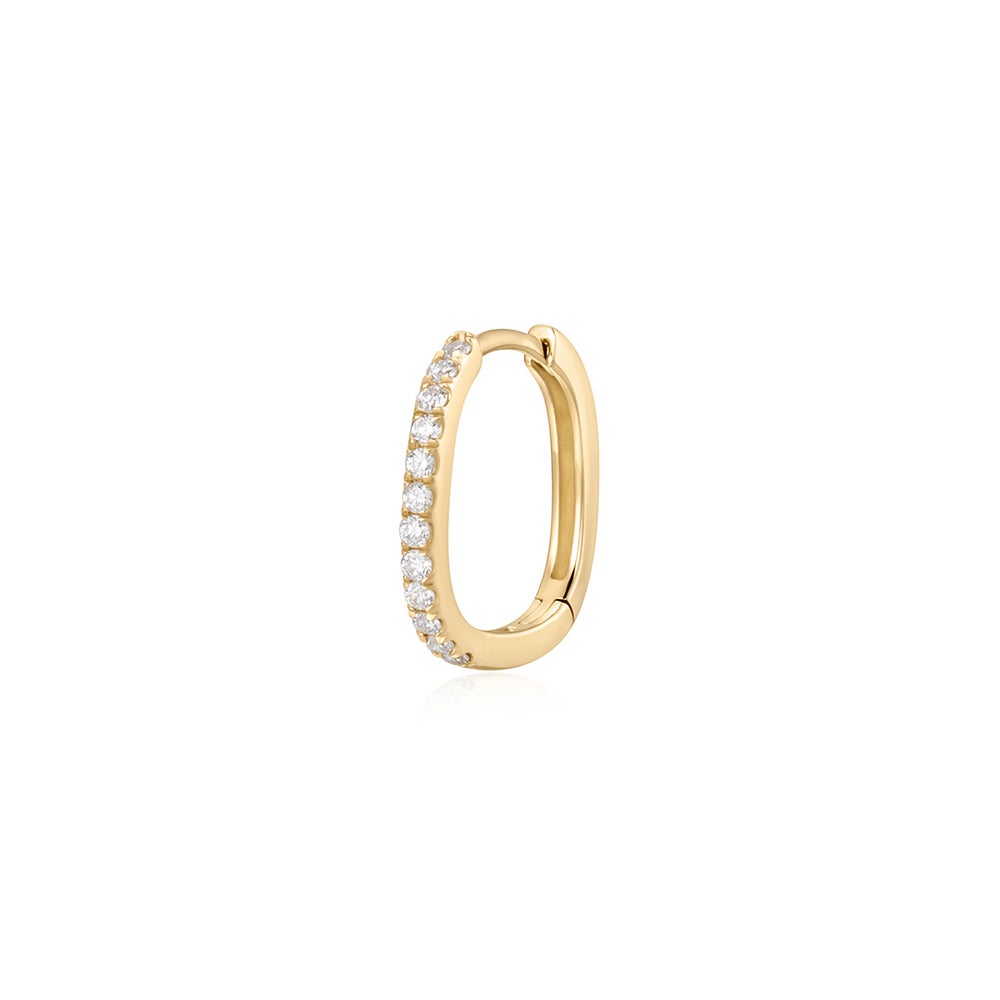 IMAN | Lab-Grown Diamond Paperclip Huggie Hoop