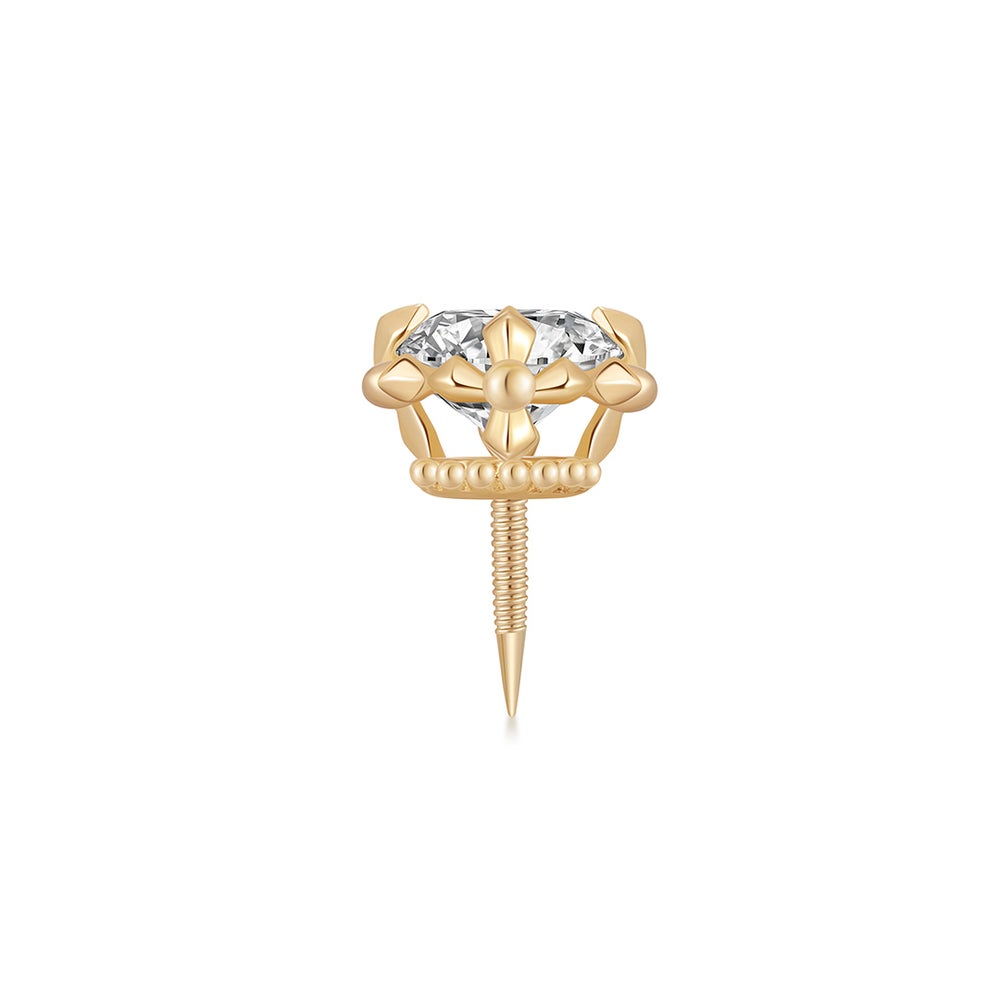 REMY | 5.5mm Lab-Grown Diamond Accented Threaded Flatback