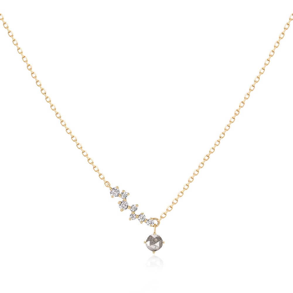 Grey diamond store necklace