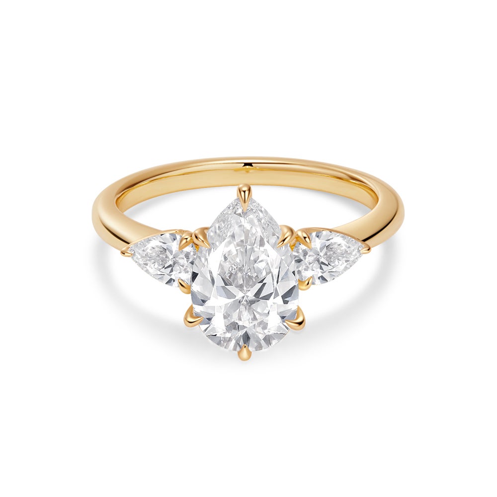 Pear Lab Grown Diamond Ring