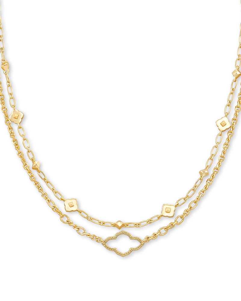 Abbie Multi Strand Necklace in Gold