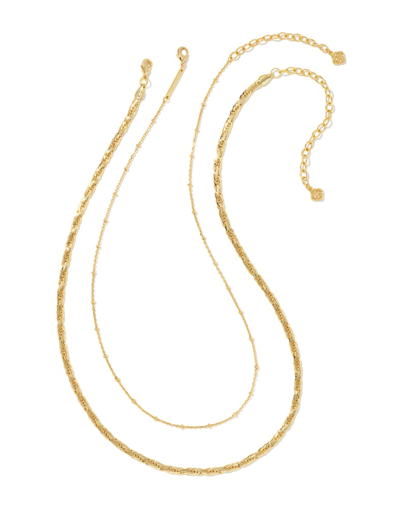 Carson Set of 2 Chain Necklaces in Gold