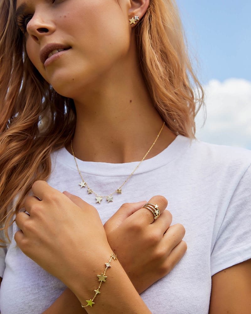 Jae Star Choker Necklace in Gold
