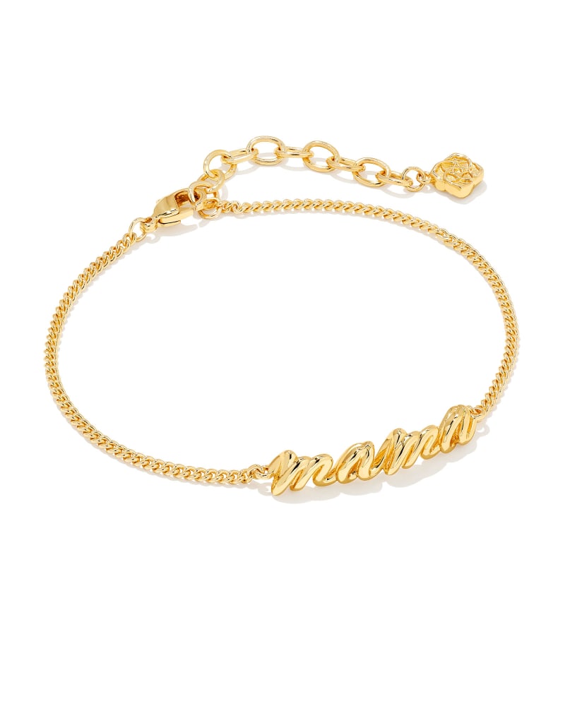 Mama Script Bracelet in Gold