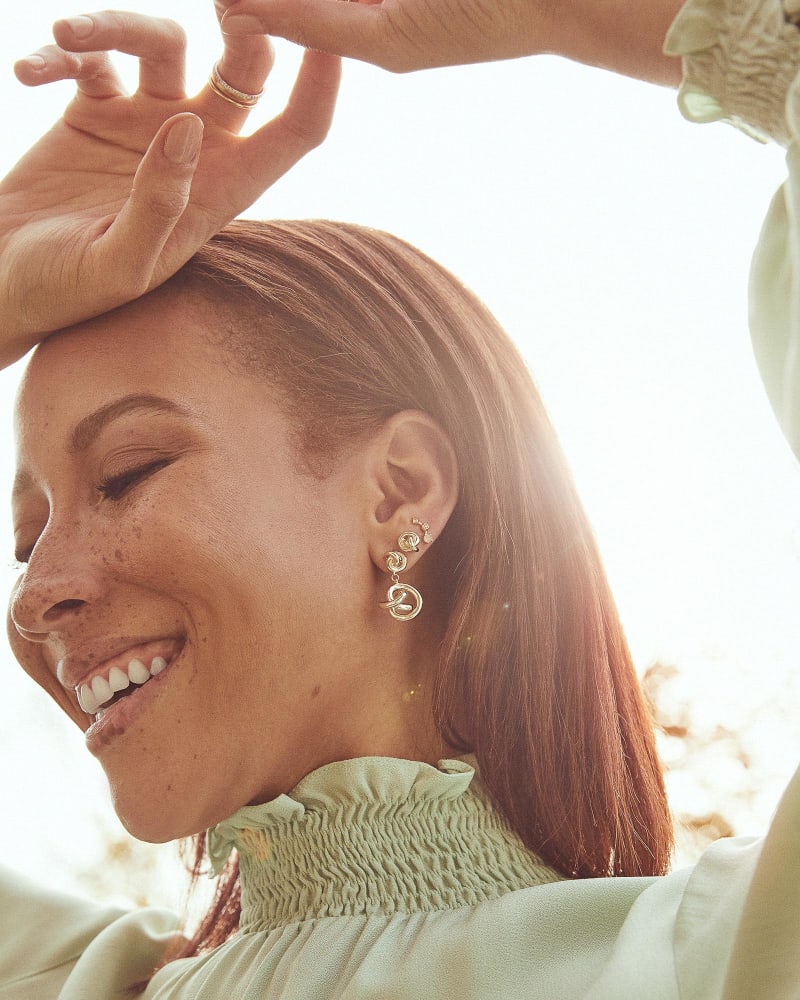 Presleigh Love Knot Stud Earrings in Gold