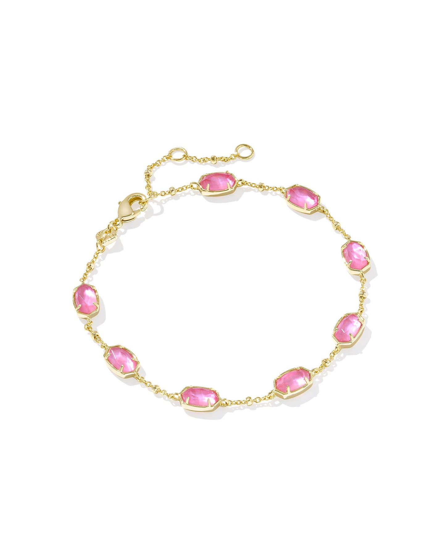 Emilie Gold Chain Bracelet in Azalea Illusion