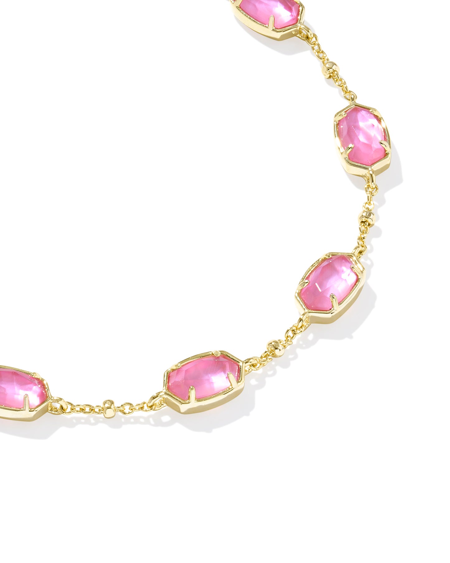 Emilie Gold Chain Bracelet in Azalea Illusion