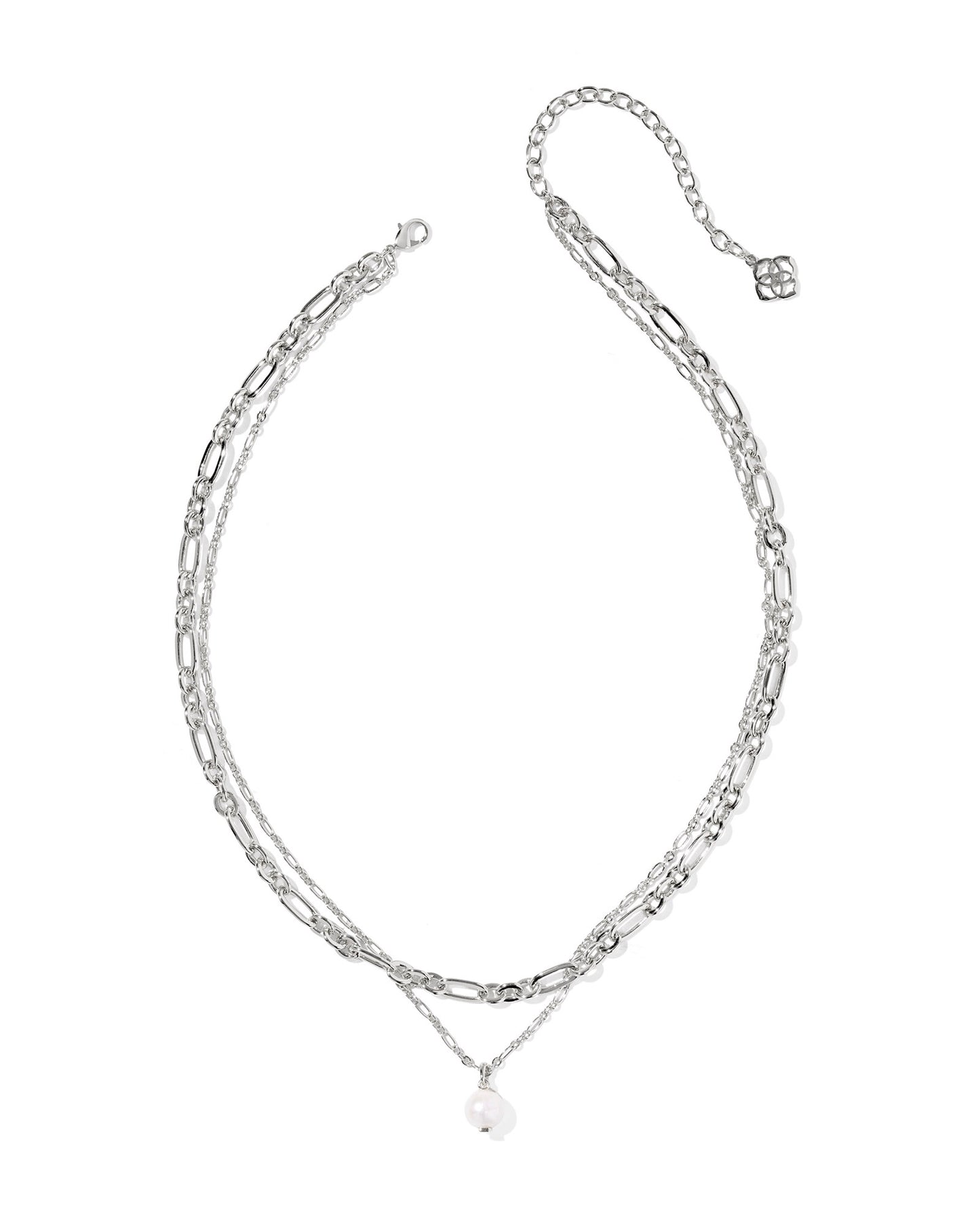 Ashton Silver Multi Strand Necklace in Freshwater Cultured Pearl
