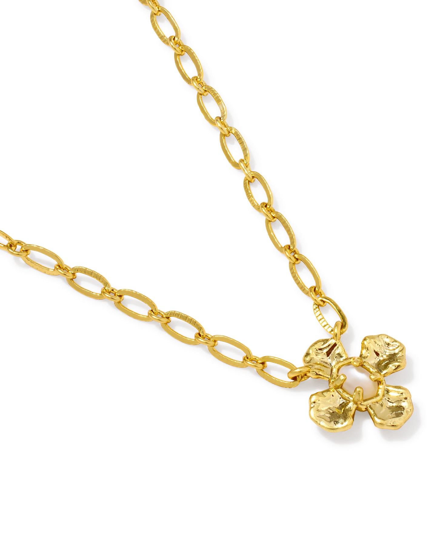 Leanne Gold Short Pendant Necklace in Natural Mother of Pearl
