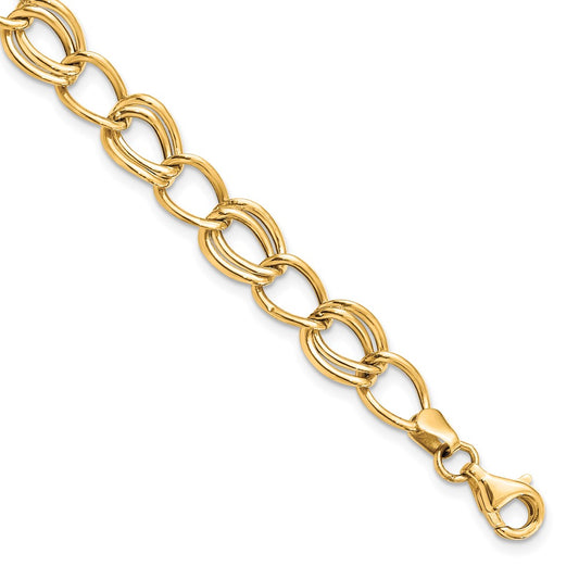 Leslie's 10K Yellow Gold Flat Curb Link Bracelet