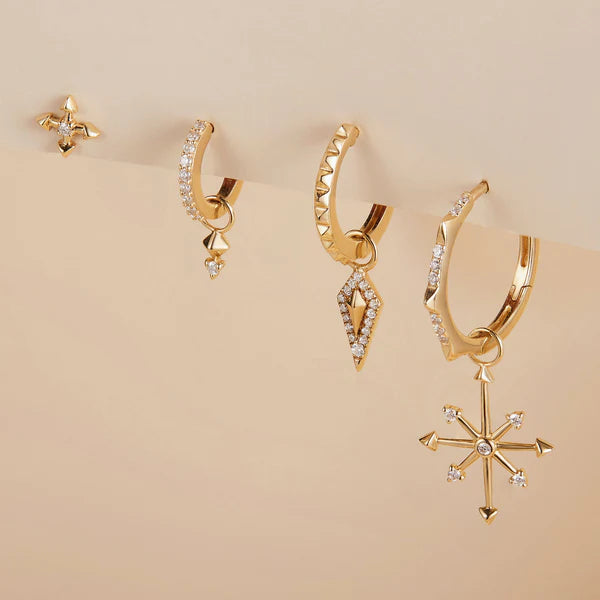CANDIE | Diamond Octagram Star Earring Charm