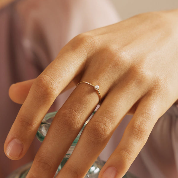 FANTASIA | White Pearl Stacker Ring