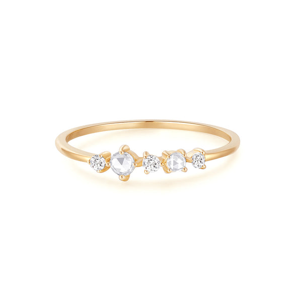 ANNE | Rose Cut White Sapphire Ring