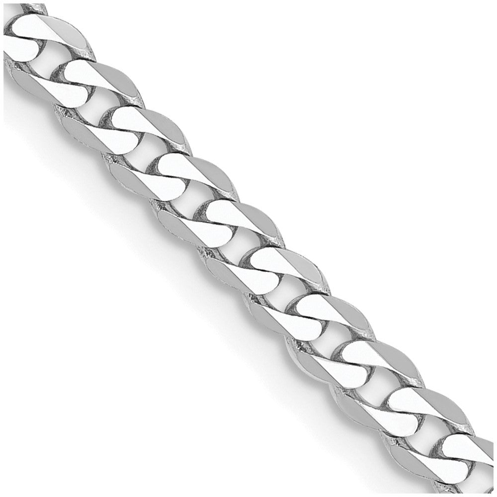 Men's Silver Flat Curb Chain Bracelet