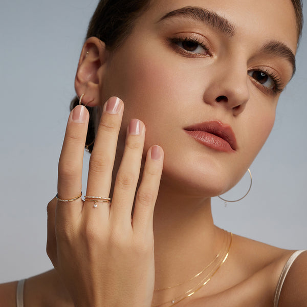 CHEVAL | Single Floating Diamond Ring