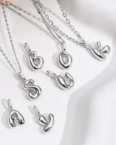 Silver Letter Charm