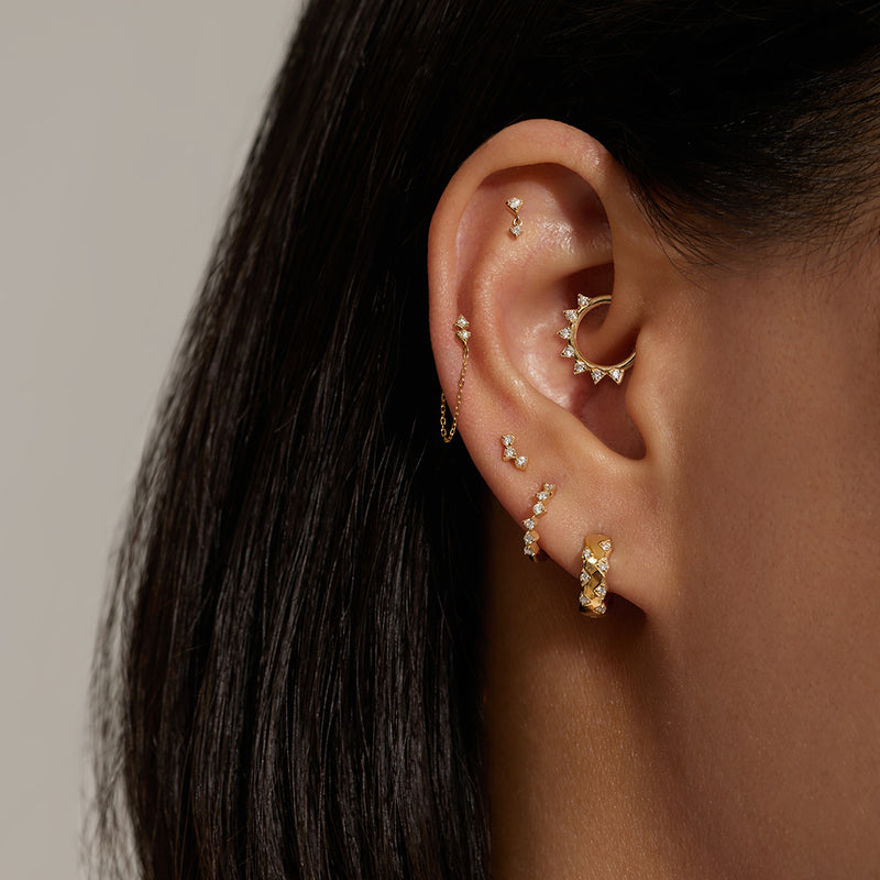 EMBER | Lab Grown Diamond Threadless Flatback Earring