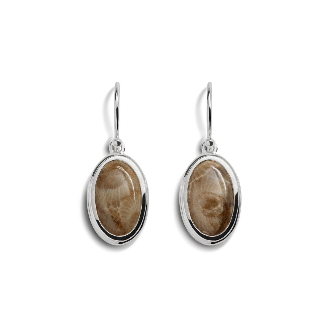 HEIRLOOM PETOSKEY DROP EARRINGS | Sterling Silver