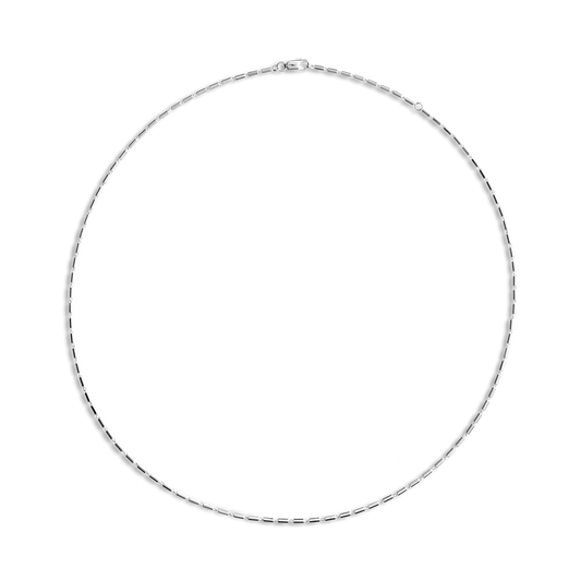 1MM BAR CHAIN NECKLACE | Sterling Silver