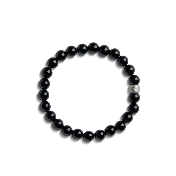 8MM BEADED ONYX BRACELET | .925 Sterling Silver