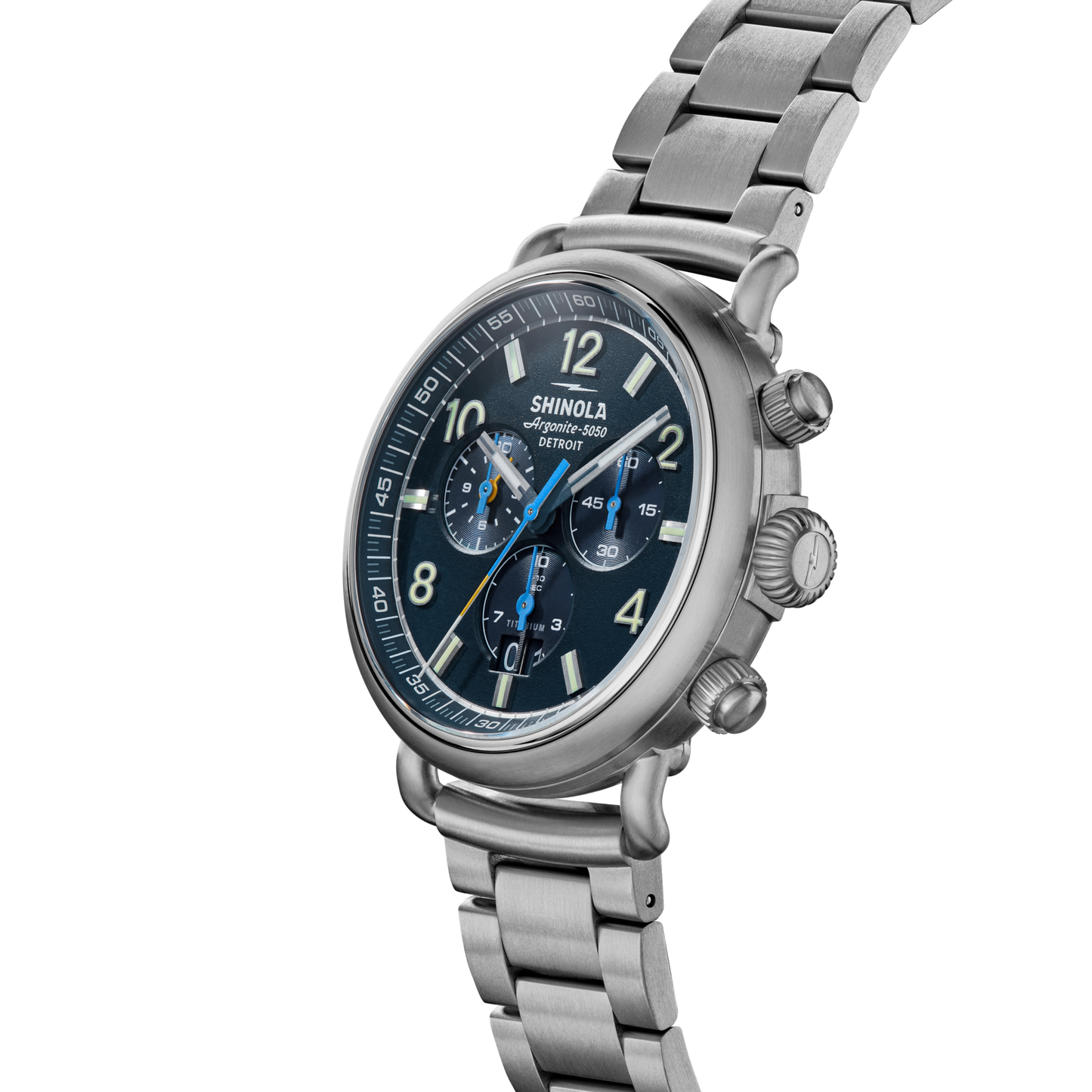 THE RUNWELL CHRONOGRAPH WEST WIND WATCH GIFT SET 42MM | Midnight Blue