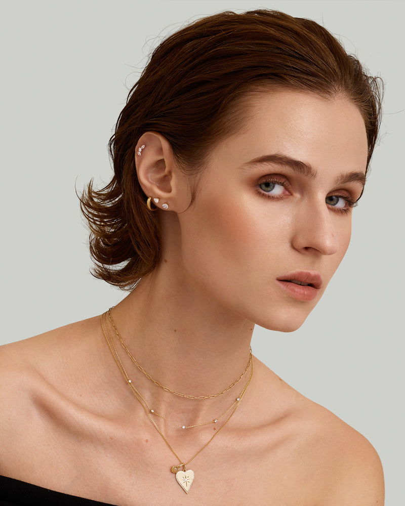 Celestial Heart Lab Diamond Necklace Charm