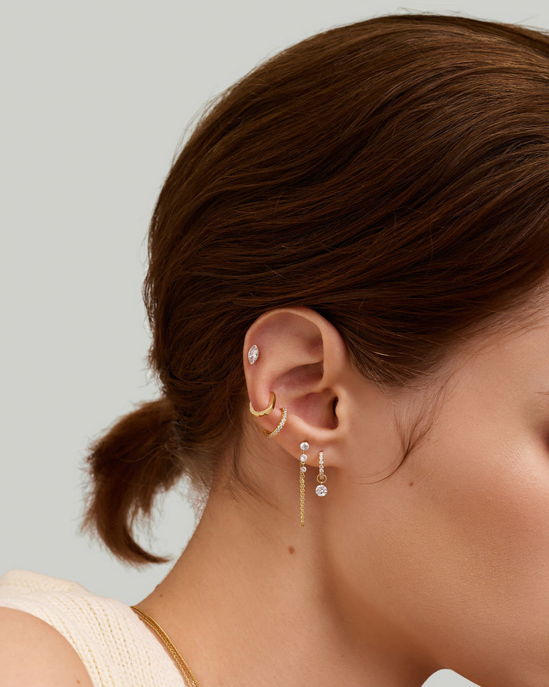 Marquise Lab Grown Diamond Flatback Stud