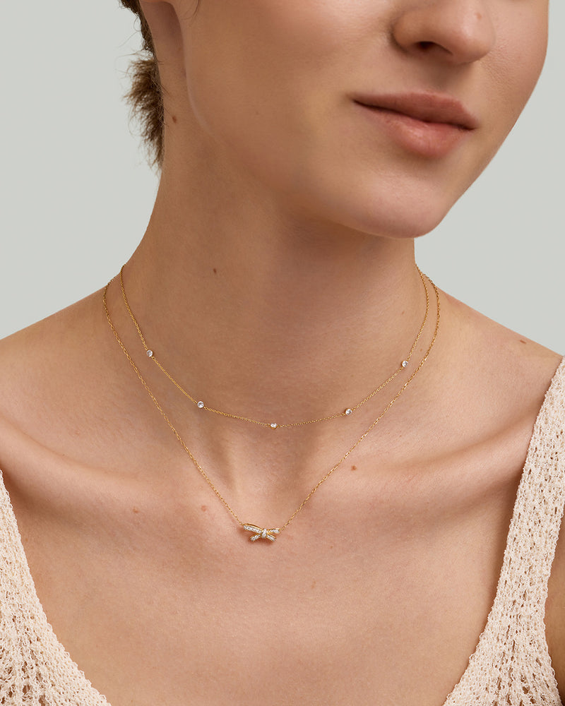 Lab Grown Diamond Station Necklace