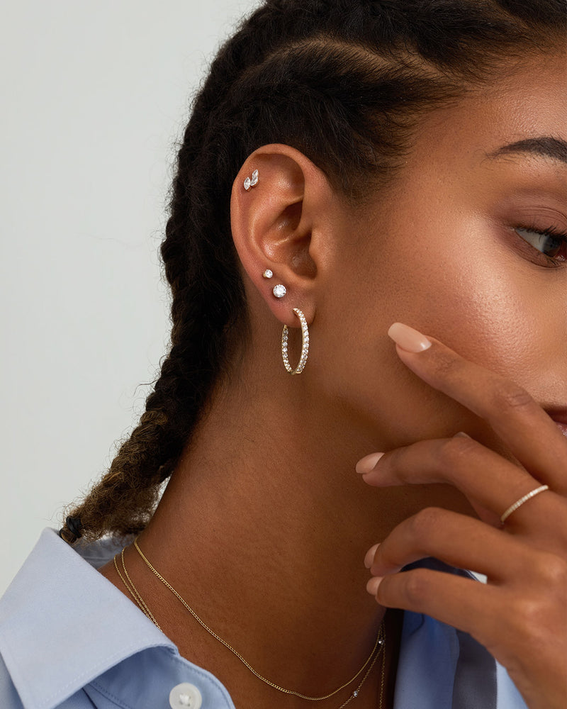 SEREN | Solitaire Lab Grown Diamond Flatback Stud