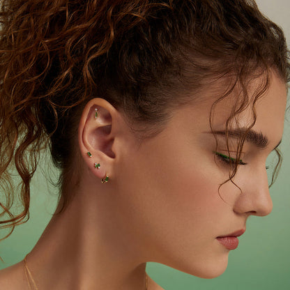 SAGE | Tsavorite Baguette Earring