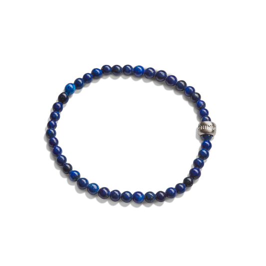 4MM BEADED LAPIS BRACELET | .925 Sterling Silver