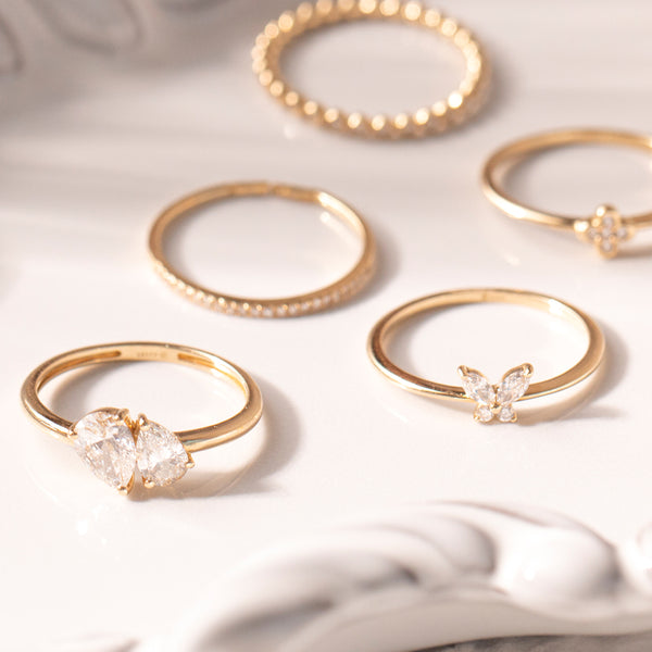 AUBREY | Toi et Moi Pear Lab Grown Diamond Ring