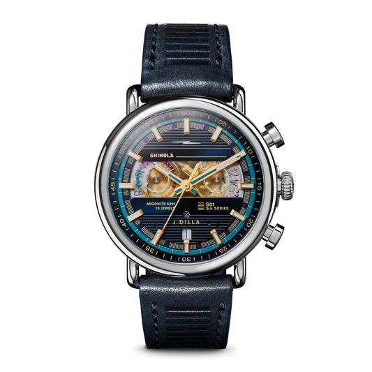 J Dilla Runwell Chronograph Watch | Midnight Blue