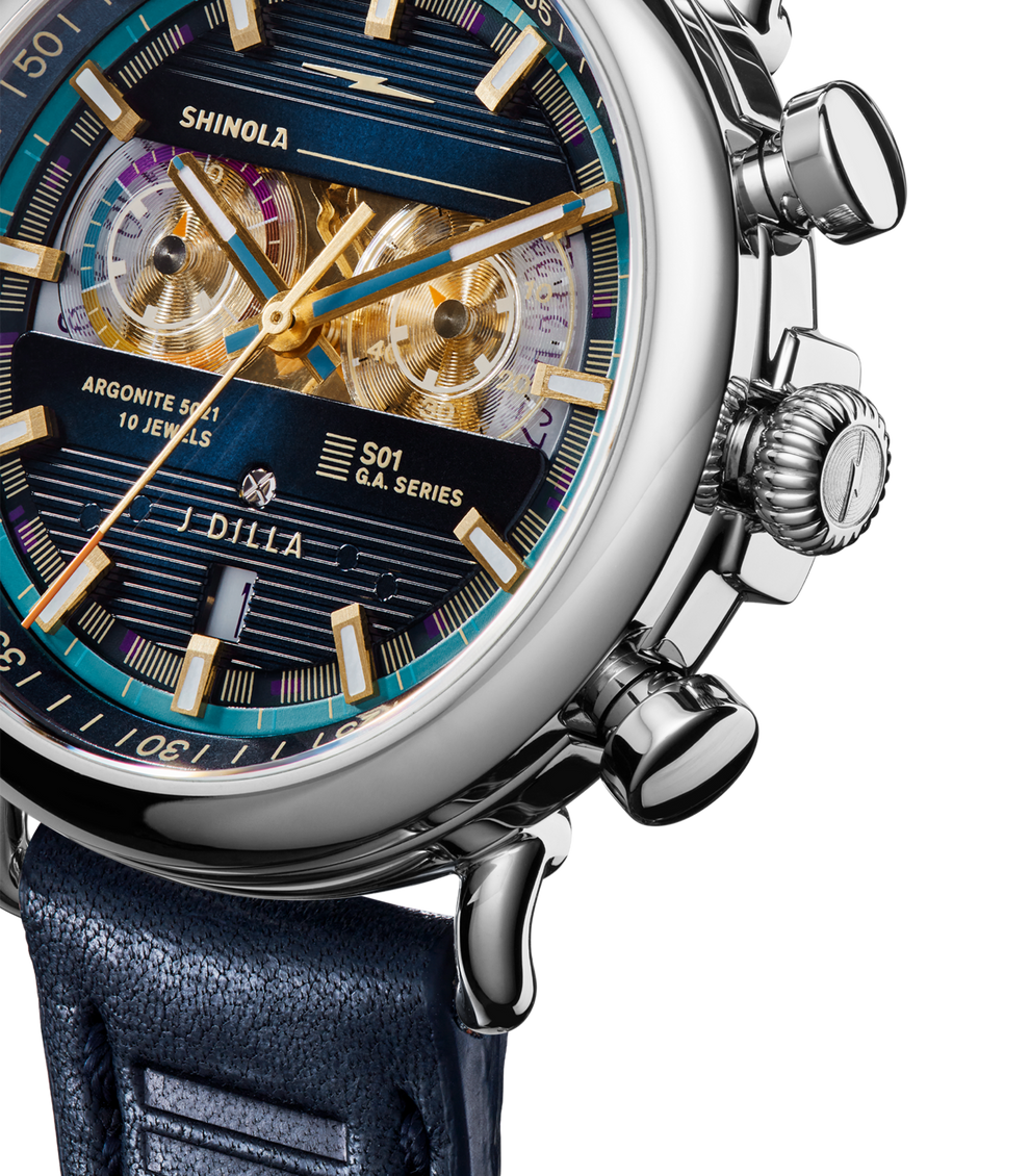 J Dilla Runwell Chronograph Watch | Midnight Blue