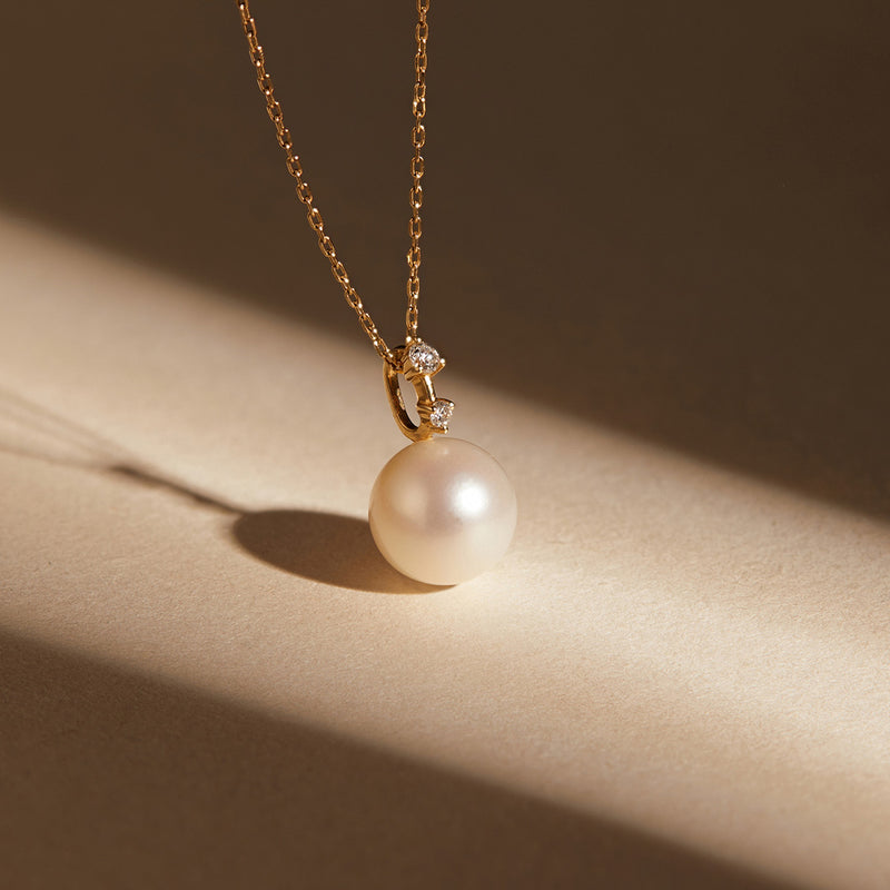 NAIA | Pearl with Lab Grown Diamond Accent Necklace