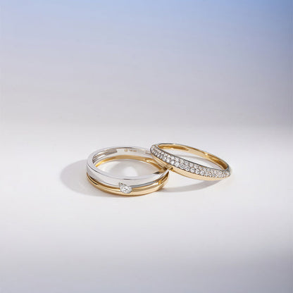 GILEA | Two-Tone Pave Lab-Grown Diamond Ring