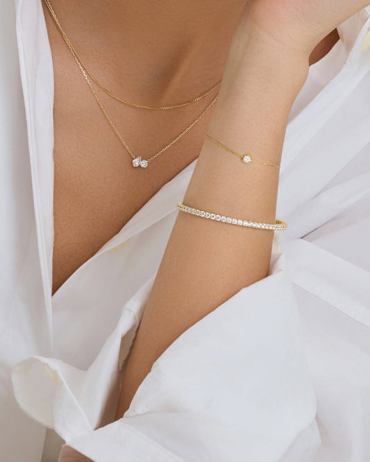 3.8ct Lab Grown Diamond Tennis Bangle