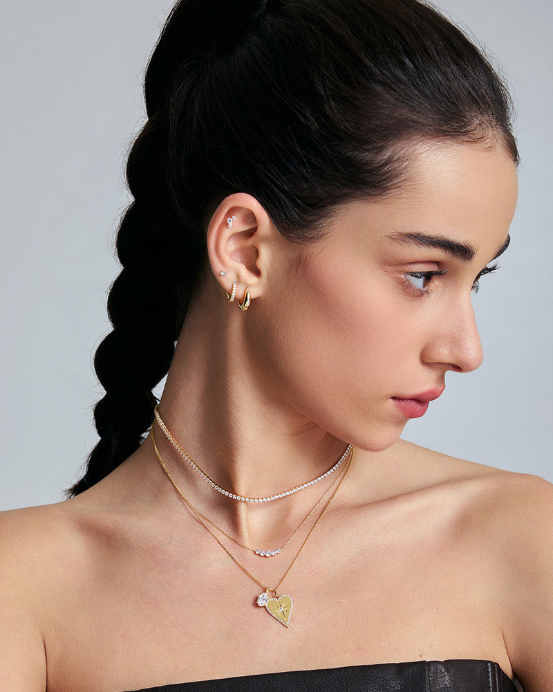 Celestial Heart Lab Diamond Necklace Charm