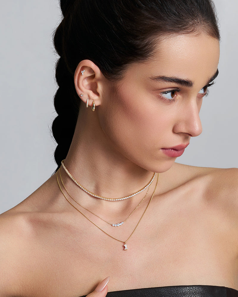 Letter Lab Grown Diamond Necklace Charm