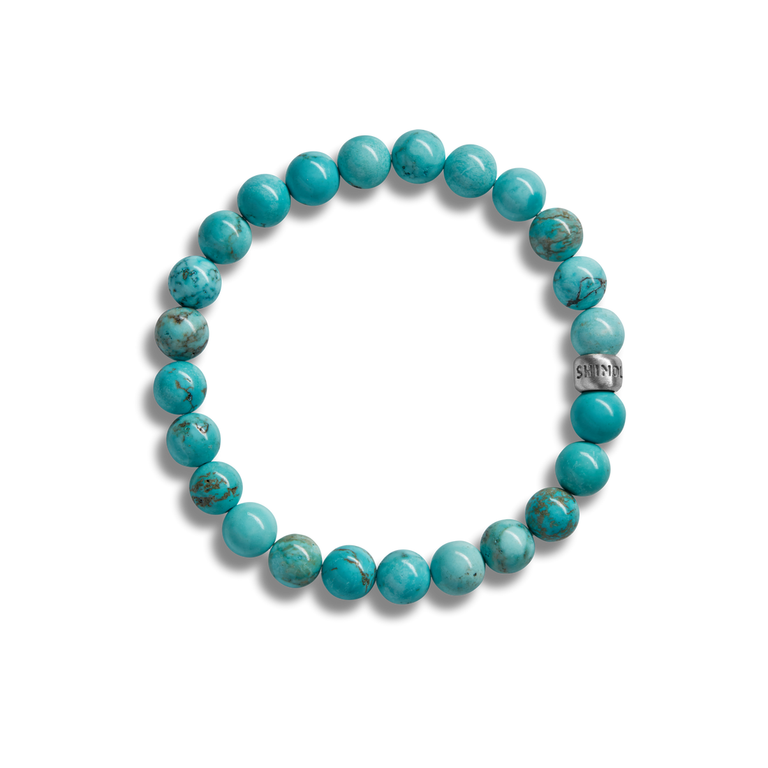 8MM BEADED TURQUOISE BRACELET | .925 Sterling Silver