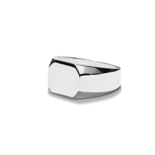 OCTAGONAL SIGNET RING | .925 Sterling Silver