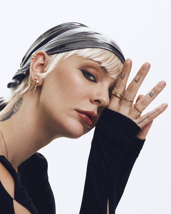 REMY | 7mm Lab Grown Diamond Accented Threadless Flatback Earring